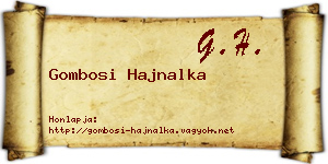 Gombosi Hajnalka névjegykártya