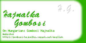 hajnalka gombosi business card